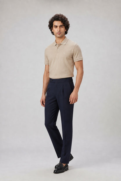 KHAKI PIQUE EXECUTIVE TUCK-IN POLO