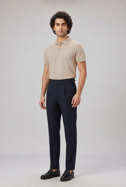 KHAKI PIQUE EXECUTIVE TUCK-IN POLO