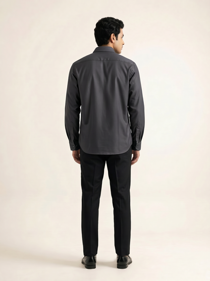 MIDNIGHT NAVY PREMIUM MONOCHROME COLORBLOCKED SHIRT