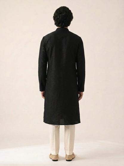 MIDNIGHT NAVY GLEAMING EMBELLISHED KURTA SET