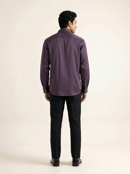 BURGUNDY PREMIUM SATIN SHIRT