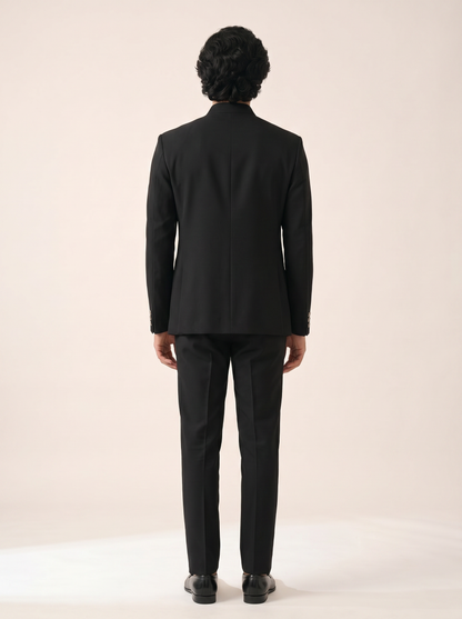 DARK NAVY ICONIC EMBELLISHED BANDHGALA SET