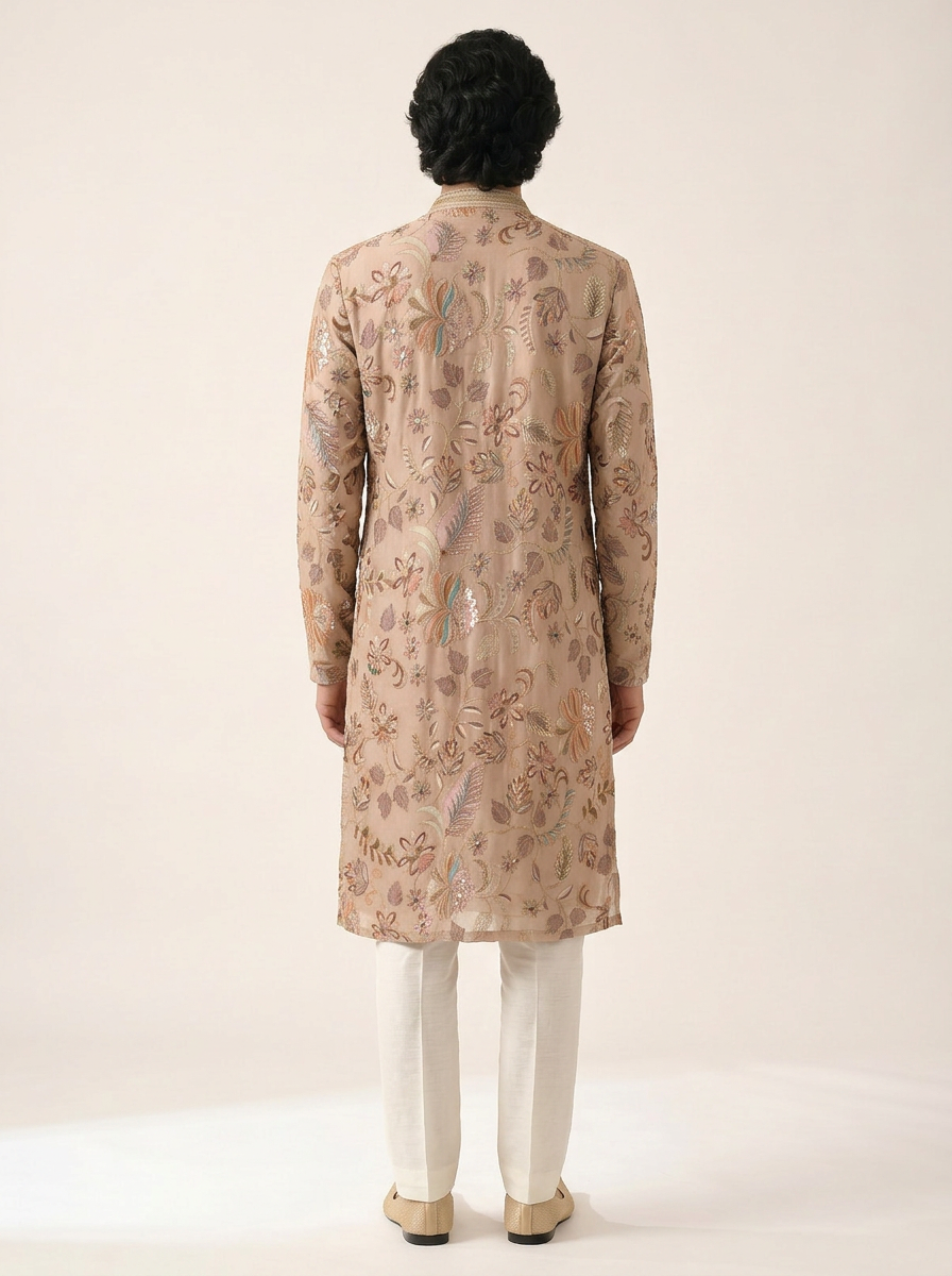 ROSE GOLD EMBELLISHED KURTA SET
