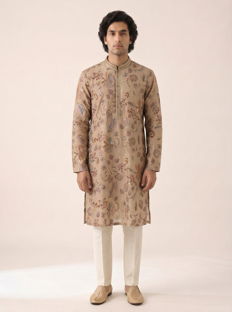 ROSE GOLD EMBELLISHED KURTA SET