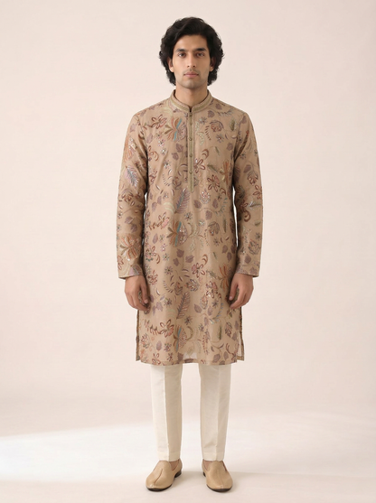 ROSE GOLD EMBELLISHED KURTA SET