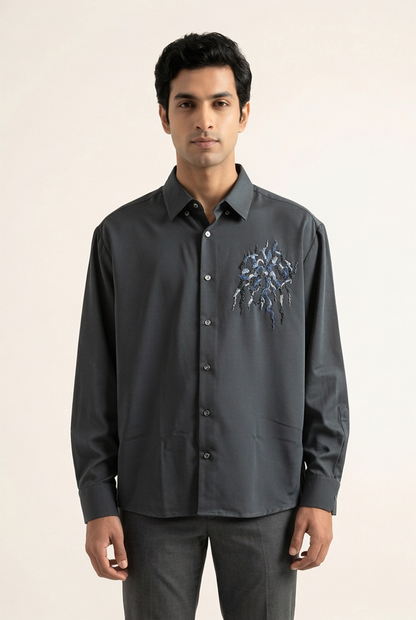 NAVY LIMITED EDITION EMBROIDERED BUTTONDOWN SHIRT