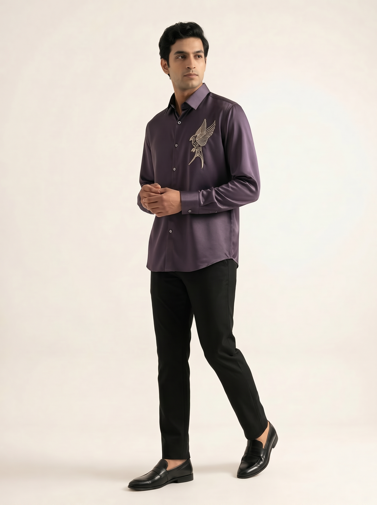 BURGUNDY PREMIUM SATIN SHIRT