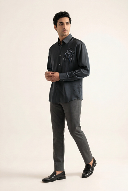 NAVY LIMITED EDITION EMBROIDERED BUTTONDOWN SHIRT