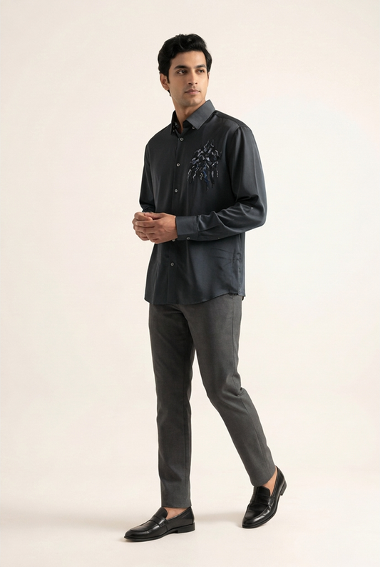 NAVY LIMITED EDITION EMBROIDERED BUTTONDOWN SHIRT